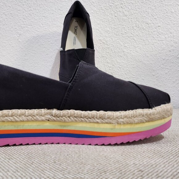 TOMS Womens Alpargata Platform Rope High Slip On Size 9 - Picture 8 of 9